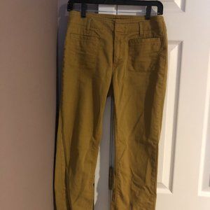 Loft Twill Cropped Straight Leg Pants